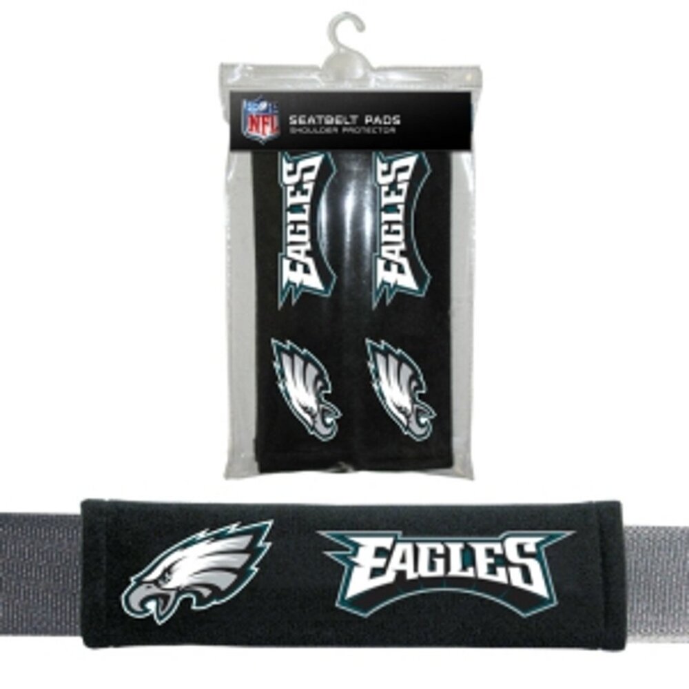 🏈🆕 PHILADELPHIA EAGLES SEATBELT SHOULDPHER PADS - 2 PACK - UNISEX